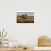 Buffalo Hunt, 1891 (Öl auf Leinwand) Poster (Küche)