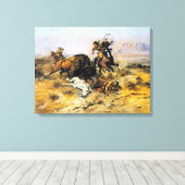 Buffalo Hunt Leinwanddruck (Insitu (Holzboden))