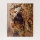 Buffalo Hunt Native American Hunters C M Russell Puzzle (Vertikal)