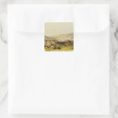 Buffalo Hunt, Surround, c.1832 Quadratischer Aufkleber (Tasche)