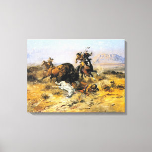 Buffalo Hunt von Charles M. Russell Leinwanddruck