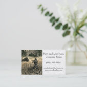 Buffalo Hunt Wild West Frontiersman Natur Visitenkarte (Stehend Vorderseite)