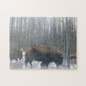 Buffalo im Schnee Puzzle (Horizontal)