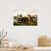 Buffalo Jagd in den USA Poster (Küche)