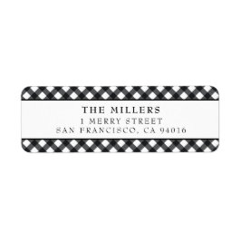 Buffalo Kariert Address Labels Weihnachtsfeiertage