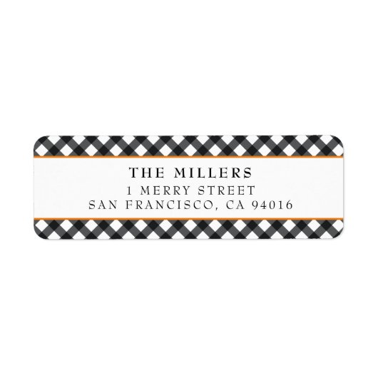 Buffalo Kariert Address Labels Weihnachtsfeiertage (Vorne)