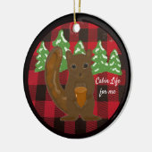 Buffalo Kariert Animal Cabin Life Keramik Ornament (Links)