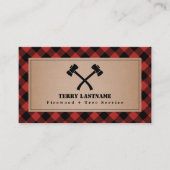 Buffalo Kariert Ax Tree Service Firewood Visitenkarte (Vorderseite)