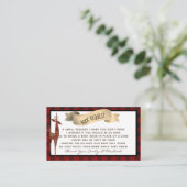 Buffalo Kariert Baby Shower Book Request Gedicht Begleitkarte (Stehend Vorderseite)
