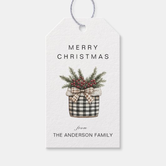 Buffalo Kariert Basket Geschenkanhänger (Vorderseite)