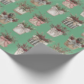 Buffalo Kariert Basket | Weihnachten im Bauernhof Geschenkpapier (Ecke)