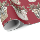 Buffalo Kariert Basket | Weihnachten im Bauernhof Geschenkpapier (Rolleneckpunkt)