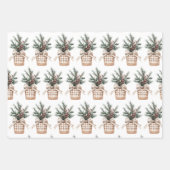 Buffalo Kariert Basket | Weihnachten im Bauernhof Geschenkpapier Set (Vorderseite 2)