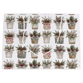 Buffalo Kariert Basket | Weihnachten im Bauernhof Große Geschenktüte