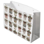 Buffalo Kariert Basket | Weihnachten im Bauernhof Große Geschenktüte (Rückseite Schrägansicht)