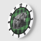 Buffalo Kariert Bear Man Höhlen Große Uhr (Winkel)