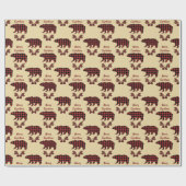 Buffalo Kariert Bear Pattern Weihnachten Geschenkpapier (Flach)