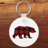 Buffalo Kariert Bear Schlüsselanhänger (Vorderseite)
