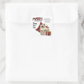 Buffalo Kariert Birman Kitten Weihnachten Quadratischer Aufkleber (Tasche)
