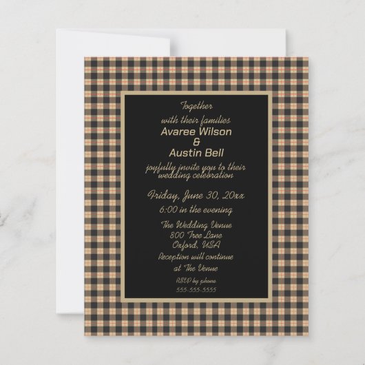 Buffalo Kariert Black and Gold (Vorderseite)