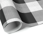 Buffalo Kariert Black and White ID603 Geschenkpapier (Rolleneckpunkt)