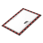 Buffalo Kariert Black Bear Personalisiert Notizblock (angewinkelt)