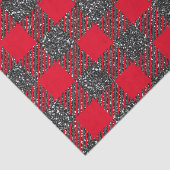 Buffalo Kariert Black Glitzer Seidenpapier (Ausschnitt)