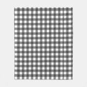Buffalo Kariert Blanket - Schwarz und Weiß, gemütl Fleecedecke (Vorderseite)