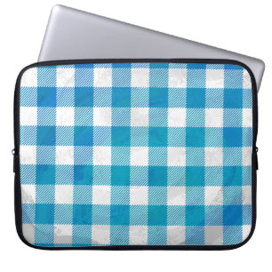 Buffalo Kariert Blue und White Laptopschutzhülle