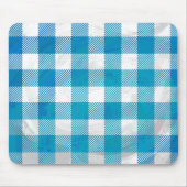 Buffalo Kariert Blue und White Mousepad (Vorne)
