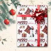 Buffalo Kariert Border Collie Weihnachten Geschenkpapier