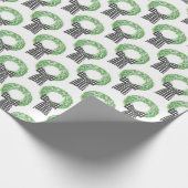 Buffalo Kariert Bow Wreath Wrapping Paper Geschenkpapier (Ecke)