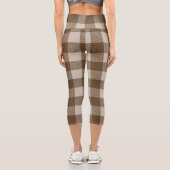Buffalo Kariert Brown und Beige Beautiful Capri Leggings (Rückseite)