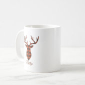 Buffalo Kariert Buck Head Kaffeetasse (Vorderseite Links)