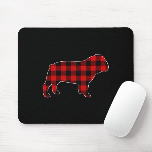 Buffalo Kariert Bulldog Mousepad (Mit Mouse)