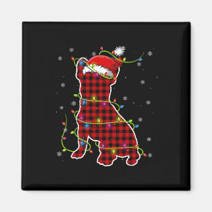 Buffalo Kariert Bulldog Santa Christmas Pajama Mat Magnet