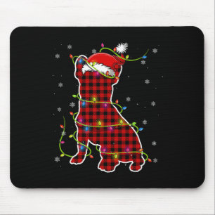 Buffalo Kariert Bulldog Santa Christmas Pajama Mat Mousepad