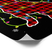 Buffalo Kariert Bulldog Santa Christmas Pajama Mat Poster (Ecke)