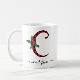 Buffalo Kariert C Monogram Weihnachtskaffee Tasse