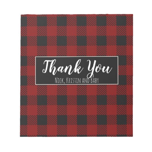 Buffalo Kariert Candy Bar Wrap Notizblock (Vorderseite)