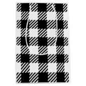Buffalo Kariert Classic Designer Stil Schwarz-weiß Mittlere Geschenktüte (Vorderseite)