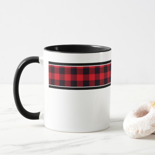 Buffalo Kariert Coffee Tasse (Mit Donut)