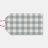 Buffalo Kariert Country Bauernhof Grüner Karo Geschenkanhänger (Rückseite Horizontal)