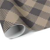 Buffalo Kariert Country Chic Style Geschenkpapier (Rolleneckpunkt)