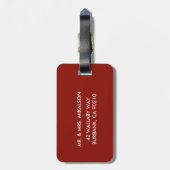 BUFFALO KARIERT DECKMONOGRAM LUGGAGE TAG GEPÄCKANHÄNGER (Rückseite vertikal)