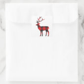 Buffalo Kariert Deer | Aufkleber für den Urlaub (Tasche)