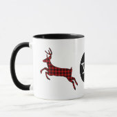 Buffalo Kariert Deer Mit Monogramm Tasse (Links)
