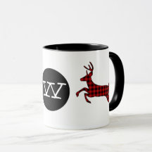 Buffalo Kariert Deer Mit Monogramm Tasse