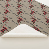Buffalo Kariert Deer on Tan Sherpadecke (3/4)