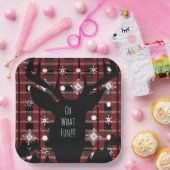 Buffalo Kariert Deer Snowflakes Weihnachtsfest Par Pappteller (Party)